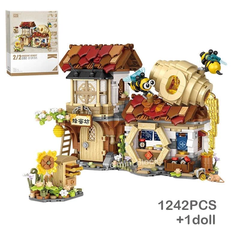 image-Mini LOZ1943 Bee Workshop Building Blocks Set for Ages 6-12