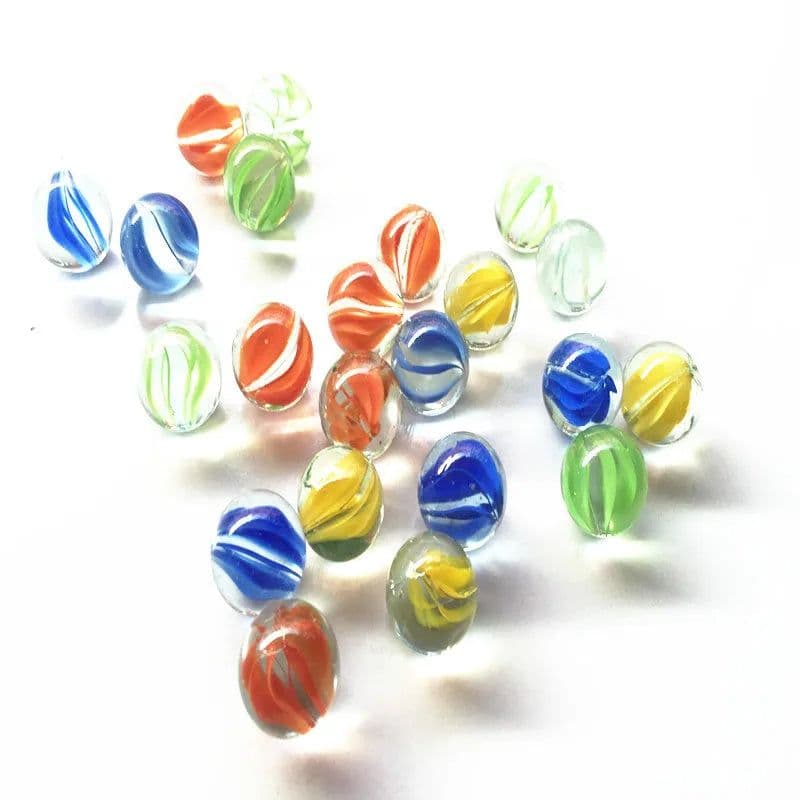 image-MEADE Colourful Glass Marbles - High Quality Fun for Kids - 14mm & 25mm Sizes