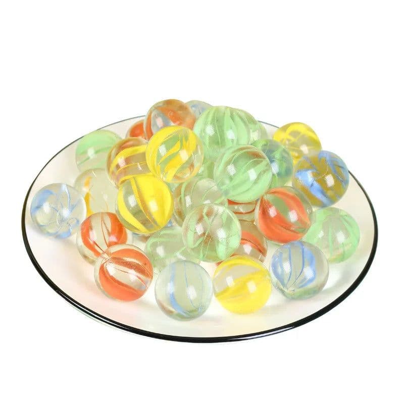 image-MEADE Colourful Glass Marbles - High Quality Fun for Kids - 14mm & 25mm Sizes