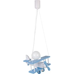 image-Hanging lamp Aeroplane small blue and white