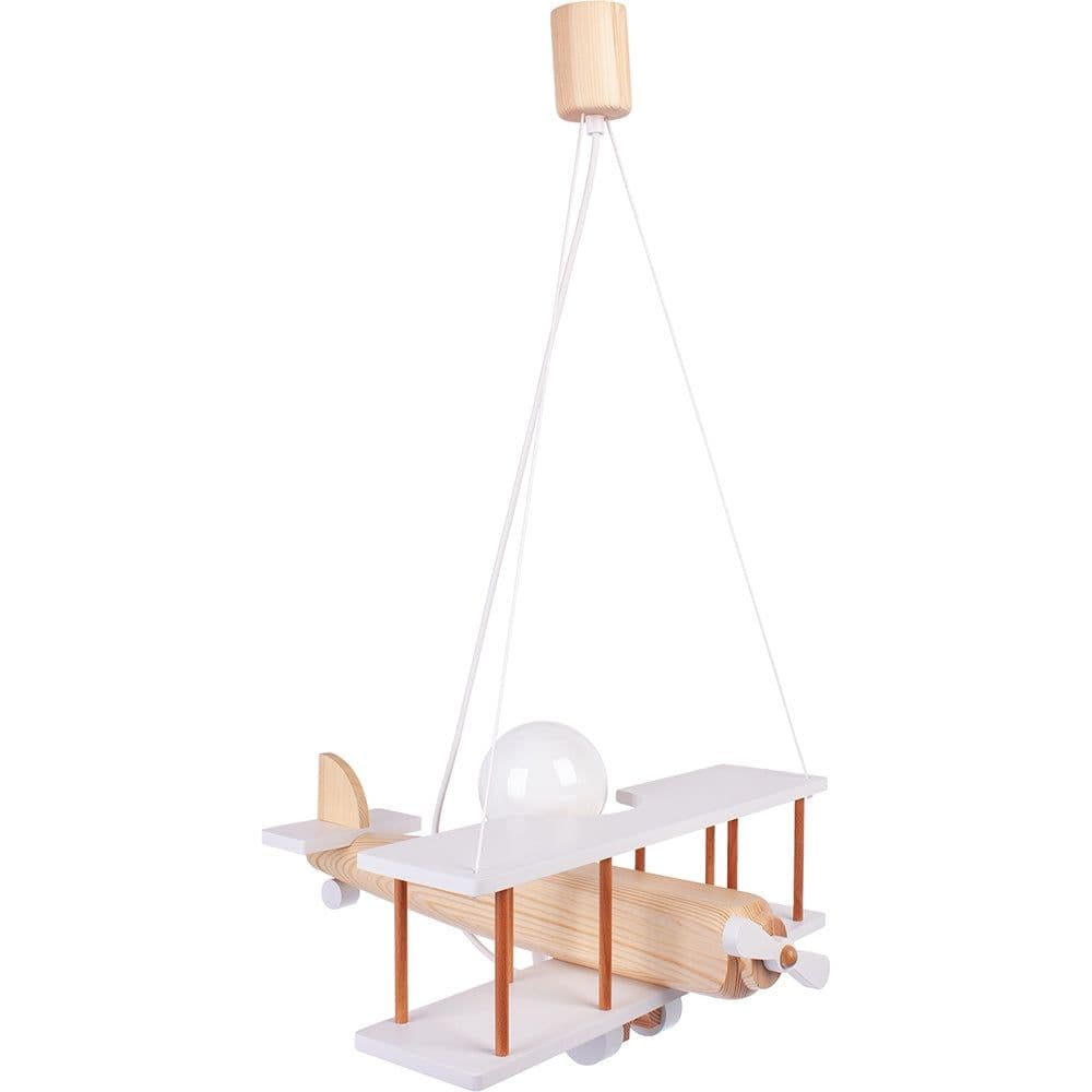 image-Hanging lamp Aeroplane large white-natural