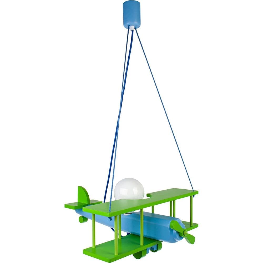 image-Hanging lamp Plane large green-blue