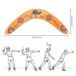 image-MEADE Wooden Boomerang - Fun Outdoor Toy for Kids, Throws Up to 25 Yards