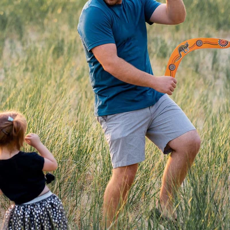 image-MEADE Wooden Boomerang - Fun Outdoor Toy for Kids, Throws Up to 25 Yards