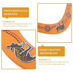 image-MEADE Wooden Boomerang - Fun Outdoor Toy for Kids, Throws Up to 25 Yards
