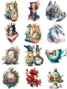 image-Decorative Fairy Tale Girl Stickers for Scrapbooking & Crafts