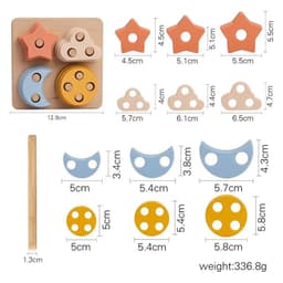 image-Montessori Silicone Baby Balance Blocks - Educational Stacking Toy Set