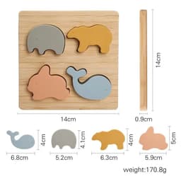image-Montessori Silicone Baby Balance Blocks - Educational Stacking Toy Set