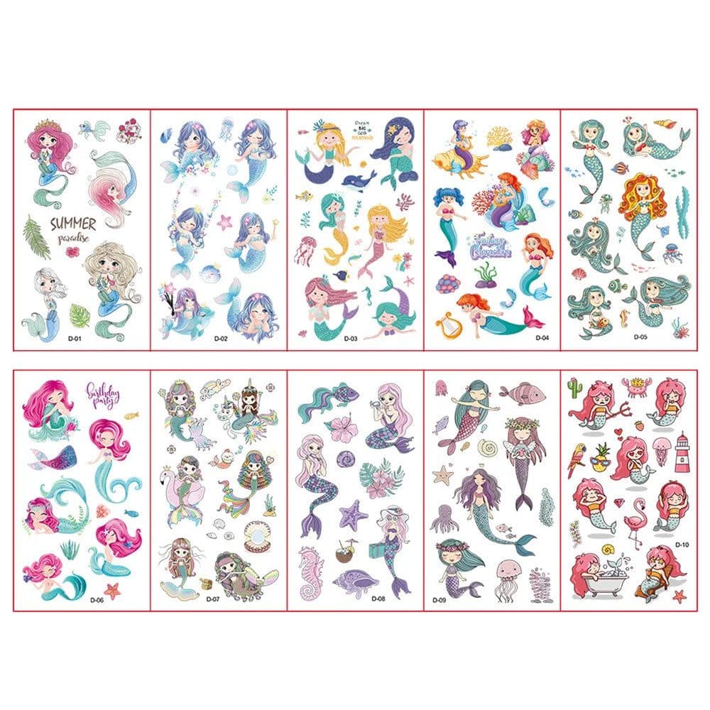 image-Monssjay Colourful Children's Tattoo Stickers - Fun for All Ages - 10 Sheets