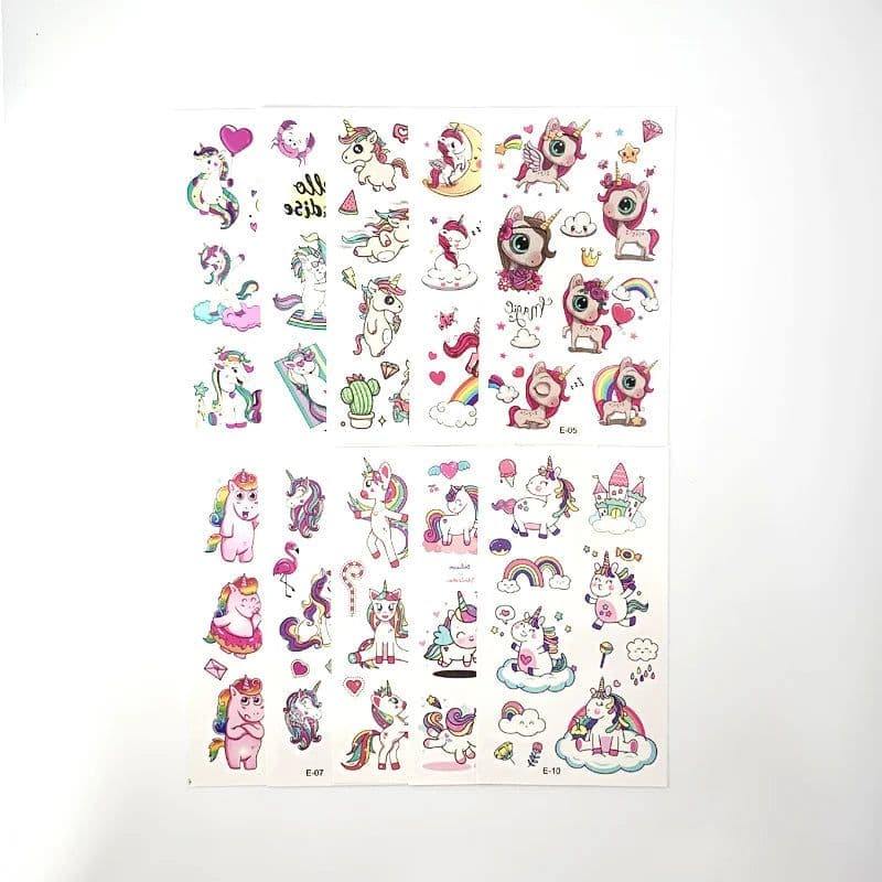 image-Monssjay Cartoon Tattoo Stickers - 10 Fun Sheets for Kids' Creativity