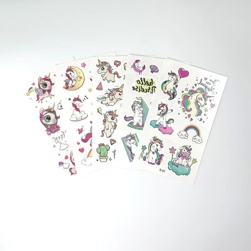 image-Monssjay Cartoon Tattoo Stickers - 10 Fun Sheets for Kids' Creativity