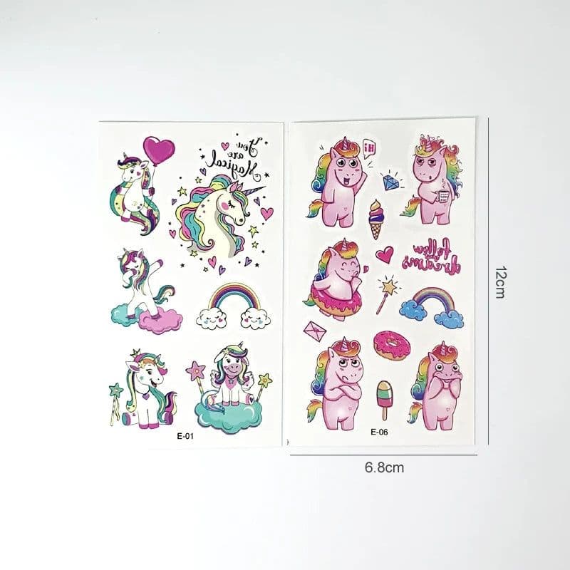 image-Monssjay Cartoon Tattoo Stickers - 10 Fun Sheets for Kids' Creativity