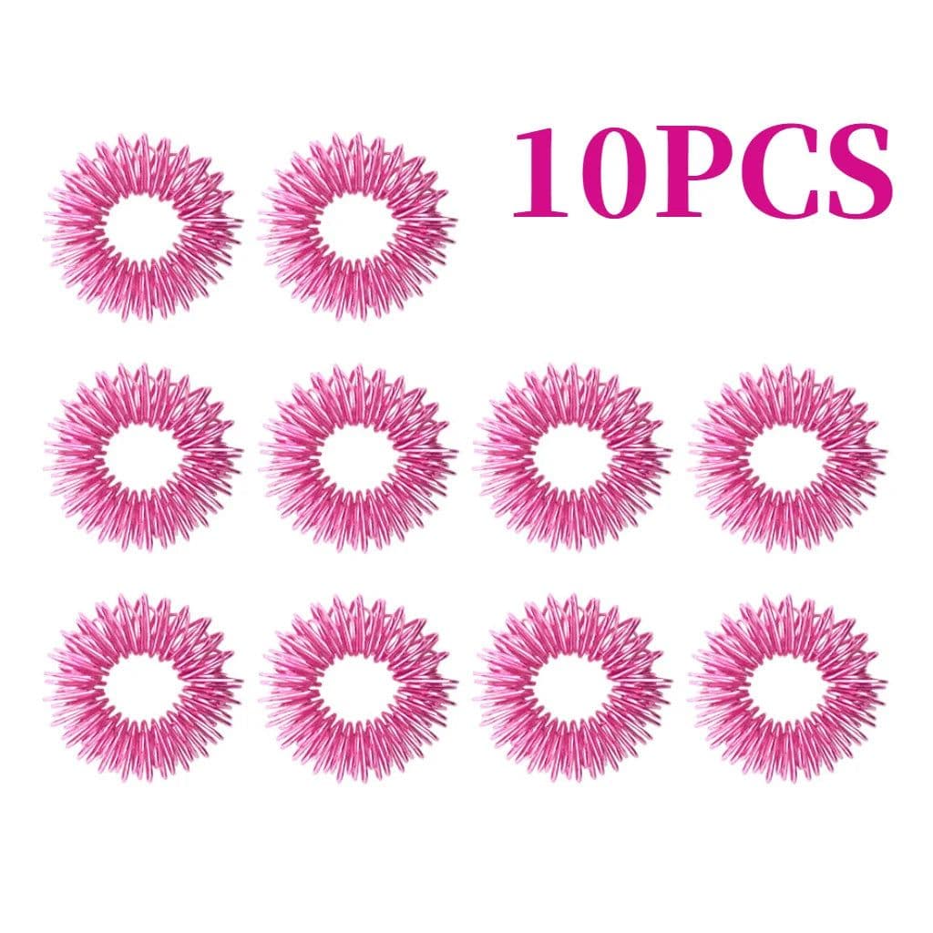 image-MEADE Spiky Sensory Finger Rings - Stress Relief Fidget Toys - 10PCS Set