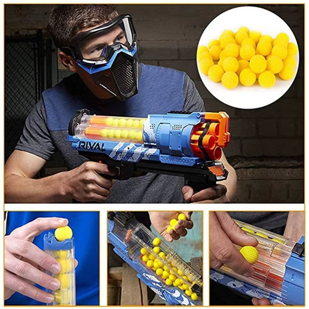 image-Nerf Rival Compatible 100 Soft Round Darts - High Impact Toy Gun Ammunition