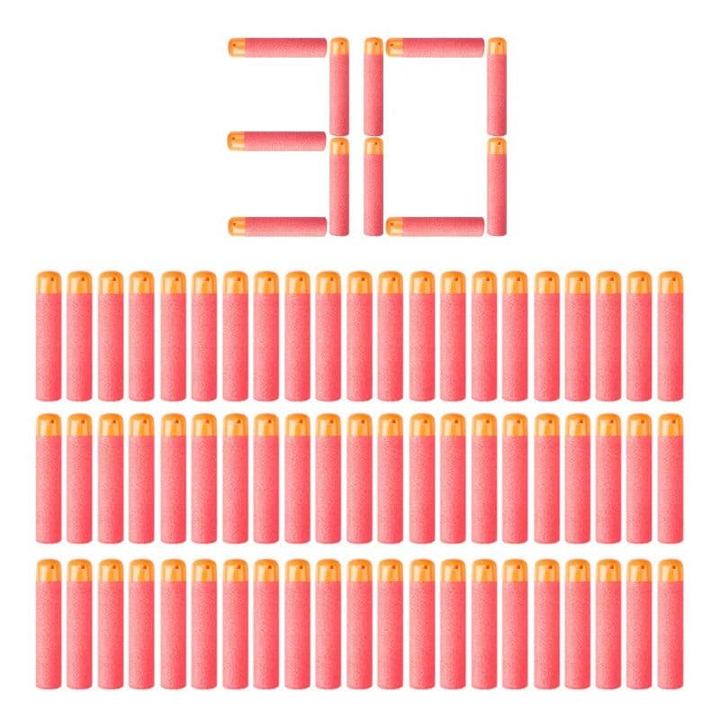 image-Soft Foam Toy Gun Bullets - Safe for Kids - 30pcs Pack