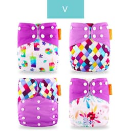 image-Happyflute 4-Pack Washable Training Pants - Waterproof Diapers for Infants 1-3 Years Old