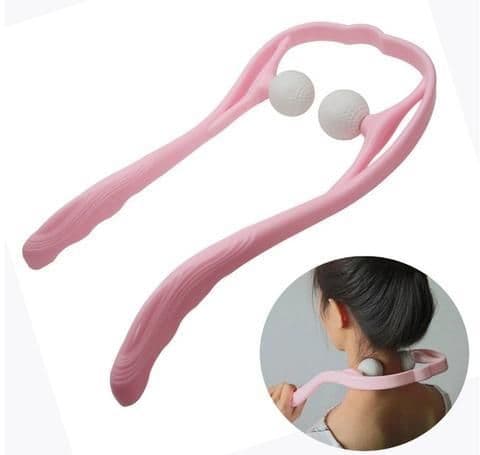 image-Plastic Pressure Point Therapy Neck Massageador Massagem Relieve Hand Roller Neck Massager For Neck Shoulder Trigger Point