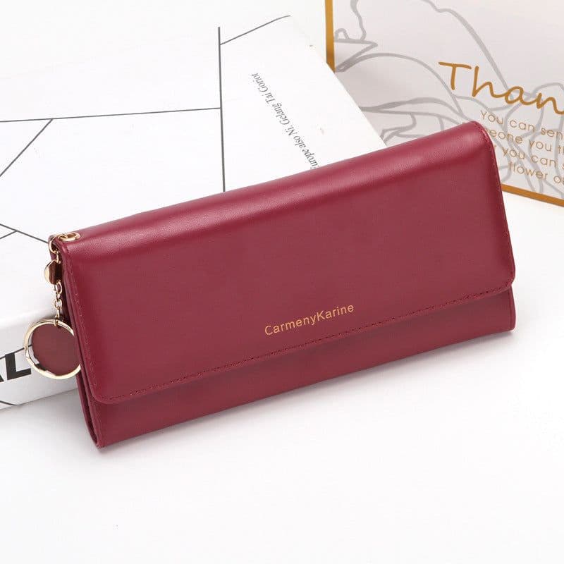 image-Factory Direct Ladies Wallet - Pink PU Leather Trifold