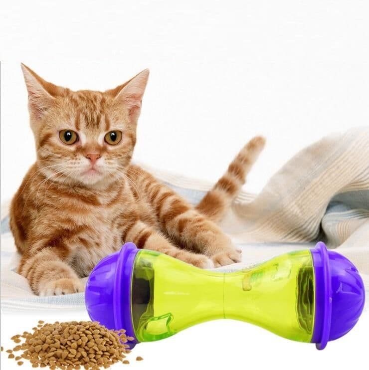 image-Interactive Cat IQ Treat Ball Toy Smarter Pet Toys Food Ball Food Dispenser For Cats Playing Training