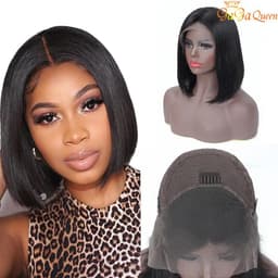 image-150% Density Lace Front Human Hair Wigs 13x4 Brazilian Human Remy Hair