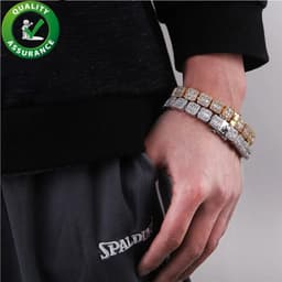 image-Luxury Designer Hip Hop Jewelry Mens Bracelets Diamond Tennis Bracelet