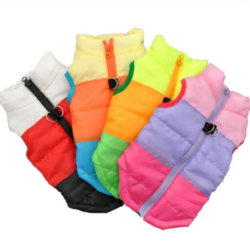 image-Winter Warm Jacket Pet Dog clothes Windproof Coat Dogs Snowsuit Vest