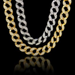 image-Iced Out Chains Hip Hop Jewelry Men Bling Rhinestone Crystal Diamond