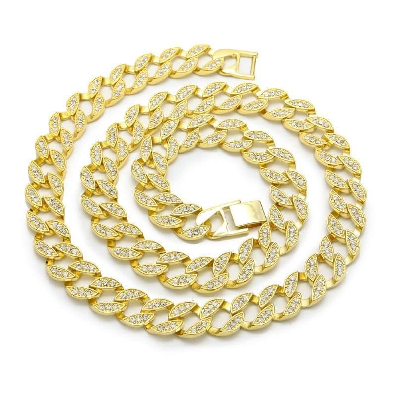 image-Iced Out Chains Hip Hop Jewelry Men Bling Rhinestone Crystal Diamond