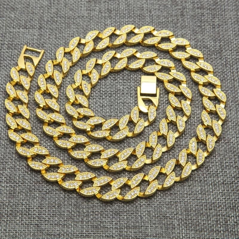 image-Iced Out Chains Hip Hop Jewelry Men Bling Rhinestone Crystal Diamond