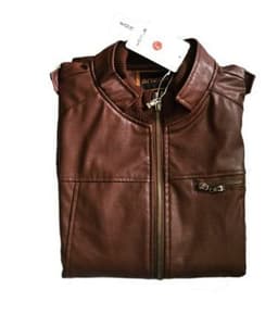 image-Mens PU Leather Jacket Fashion Coats for Male Business Wear Clothing