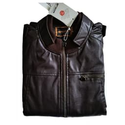 image-Mens PU Leather Jacket Fashion Coats for Male Business Wear Clothing