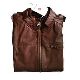 image-Mens PU Leather Jacket Fashion Coats for Male Business Wear Clothing