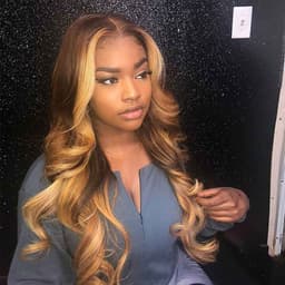 image-Full Lace Human Hair Wigs Colored Lace Frontal Wig Wavy 13x4 Lace