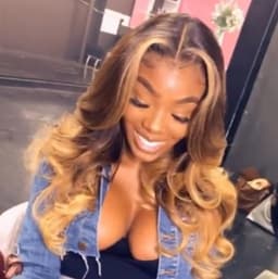 image-Full Lace Human Hair Wigs Colored Lace Frontal Wig Wavy 13x4 Lace