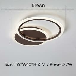 image-White/Brown modern Led Chandelier lighting for bedroom Living room