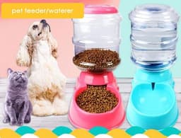 image-Automatic Pet Feeder Drinking Bowl For Dog Water Drinking Cat Feeding
