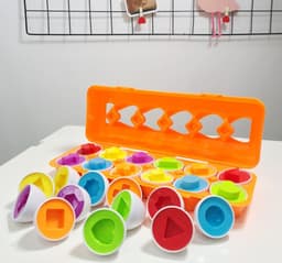 image-Cross-border special for smart egg pairing twisted egg recognition color children's educational early education assembled toy simulation egg box