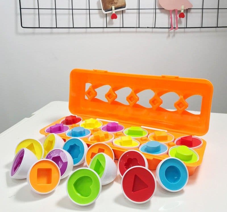 image-Cross-border special for smart egg pairing twisted egg recognition color children's educational early education assembled toy simulation egg box