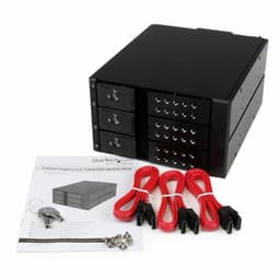 image-Rack Startech HSB3SATSASBA Black 3,5" Portable