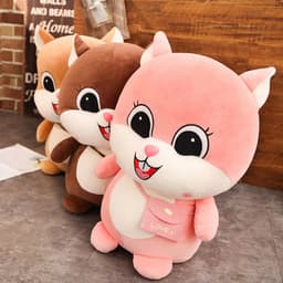 image-Squirrel Plush Toy - Pink 60cm Soft Cotton