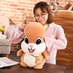image-Squirrel Plush Toy - Pink 60cm Soft Cotton