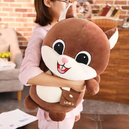 image-Squirrel Plush Toy - Pink 60cm Soft Cotton