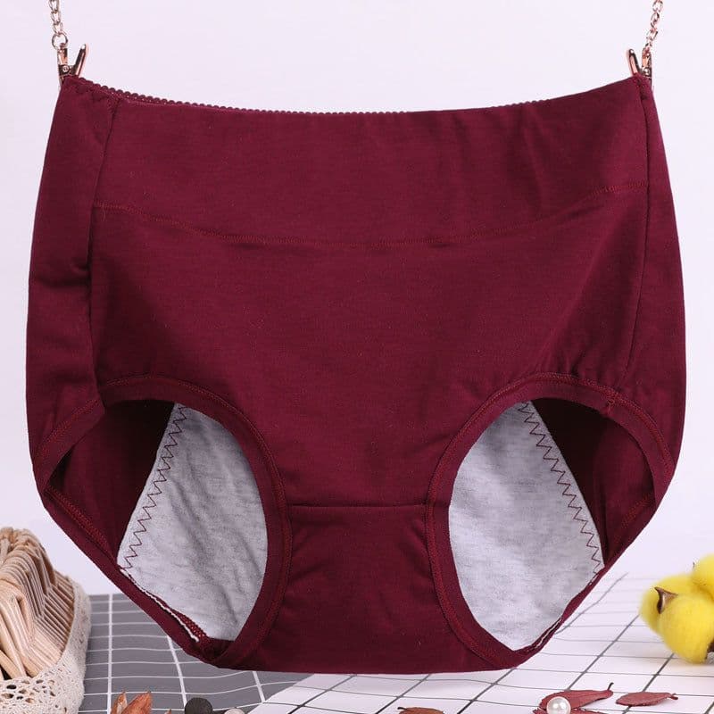 image-Women's High Waist Period Underwear - Cotton Leak-Proof