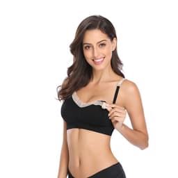 image-Pregnant Women Breastfeeding Bra No Rims - Anti-Sagging One-Handed (60 characters)