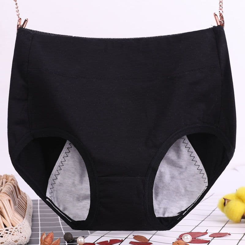 image-Women's High Waist Period Underwear - Cotton Leak-Proof