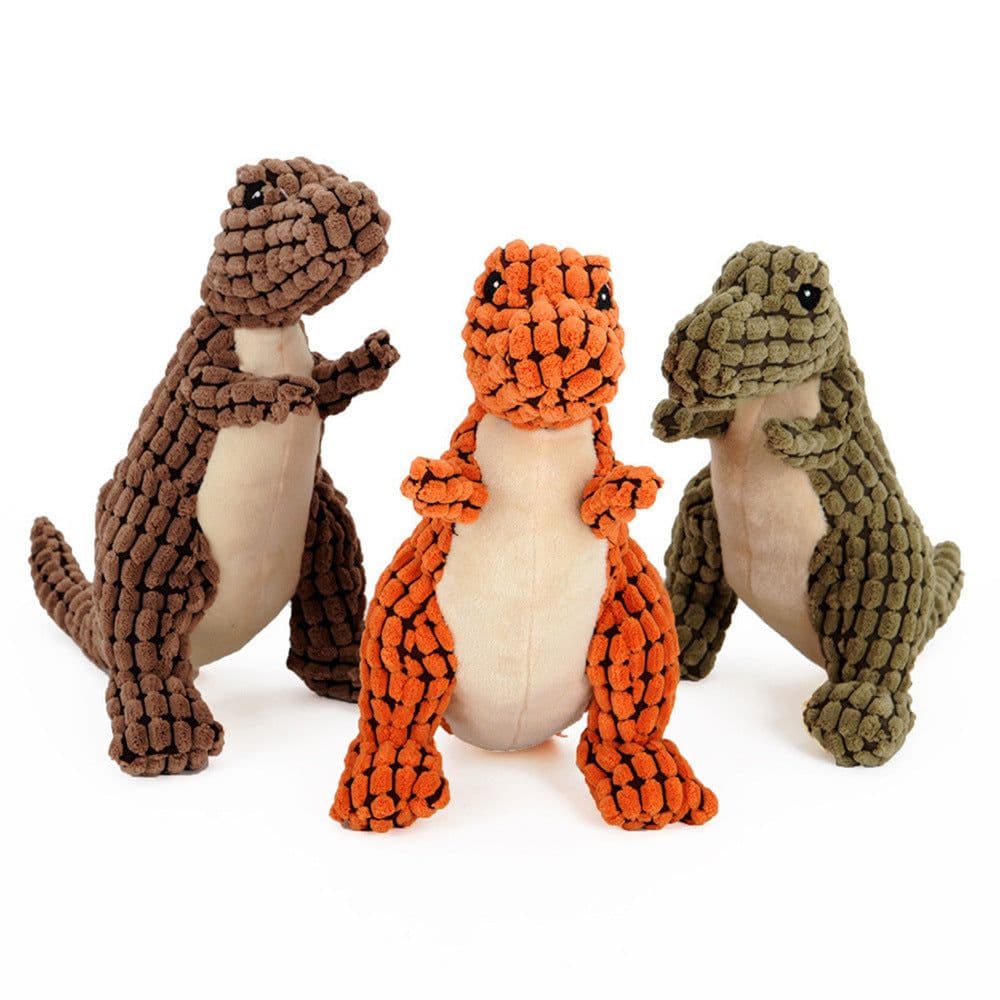image-Large Light Brown Dog Toy With Sound Corn Kernel Filling