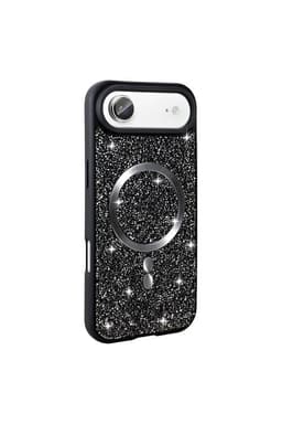 image-iPhone 17 Air Case with Rhinestone Mosaic Magnetic Charging Cover
