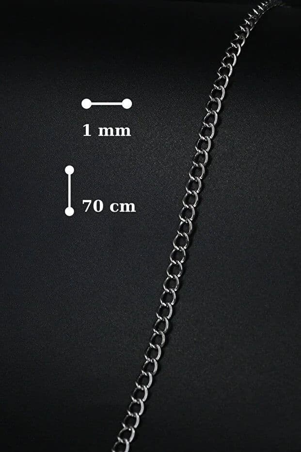 image-3 Piece Pirate Sword Anchor Skull Pendant Necklace Set Men