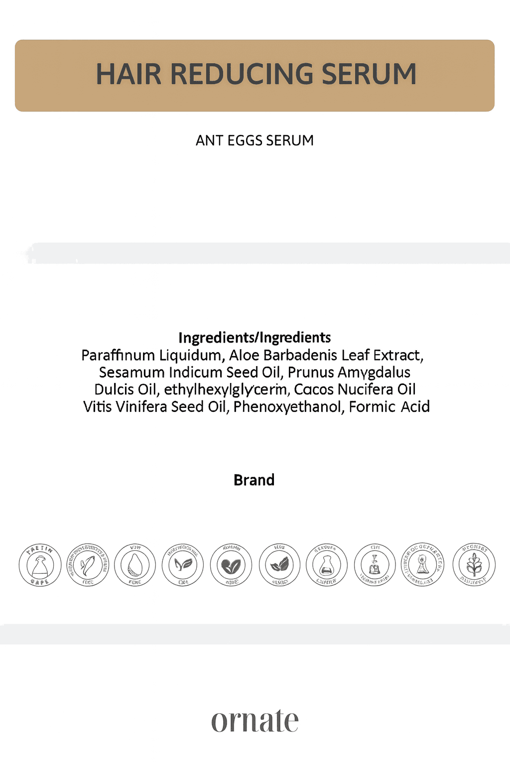 image-Ant Egg Oil Hair Reduction Serum 30ml – 0.5% Formic Acid & 10% Aloe