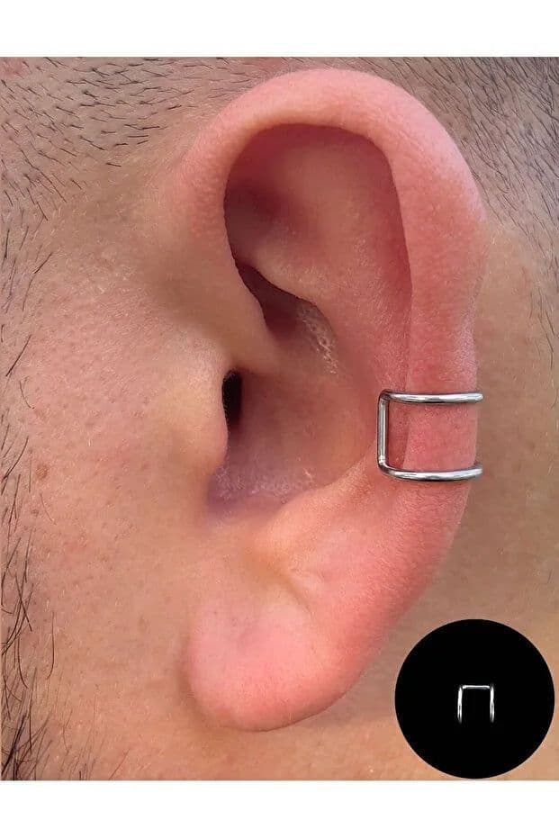 image-Clip On Fake Piercing Unisex Lip Nose Ear Cartilage Non Piercing